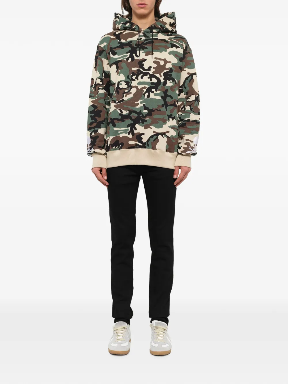 Mastermind Japan camo-print logo-embroidered hoodie Groen