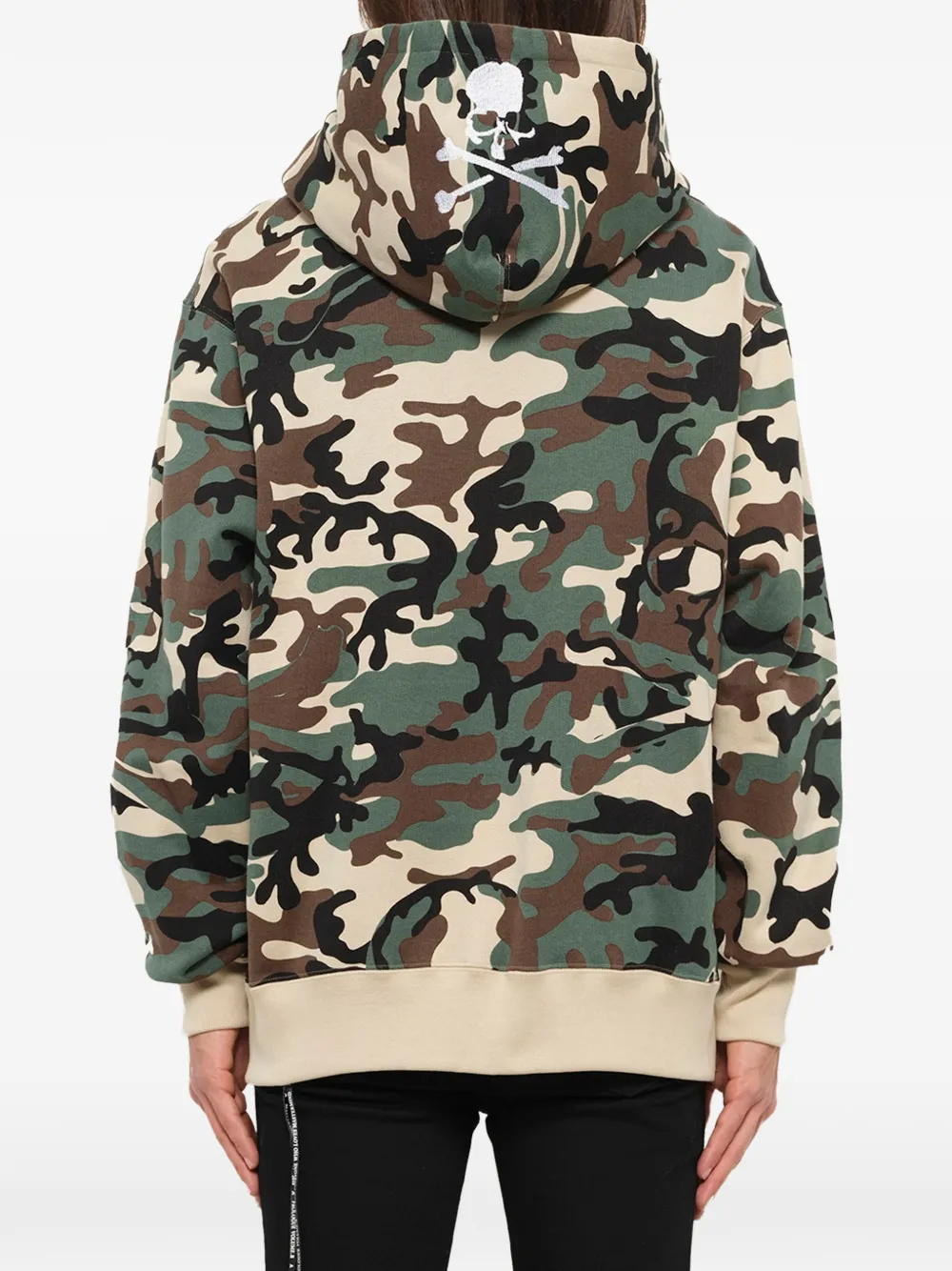Mastermind Japan camo-print logo-embroidered hoodie Groen