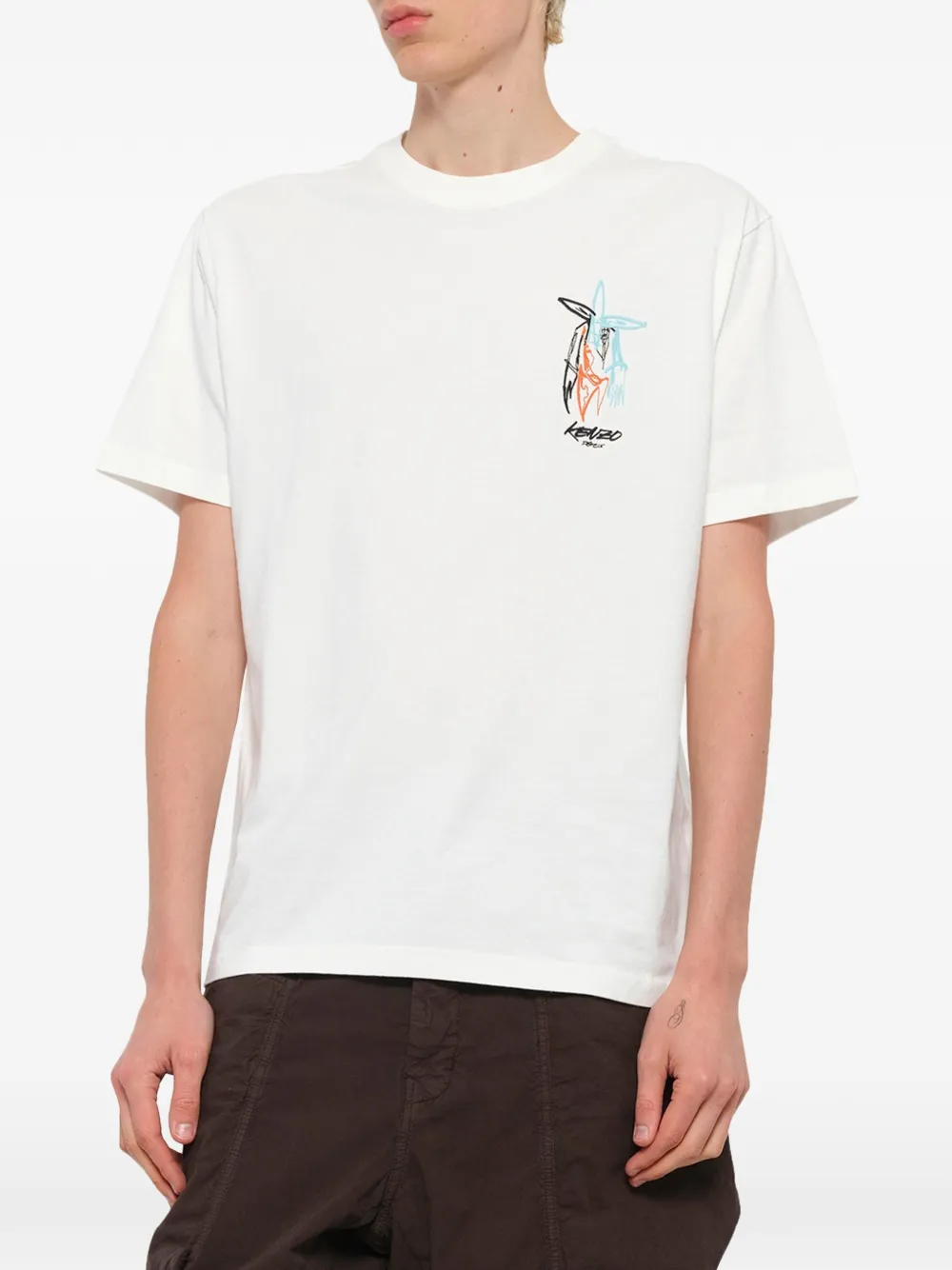 Kenzo x Futura 2000 T-shirt met grafische print Wit