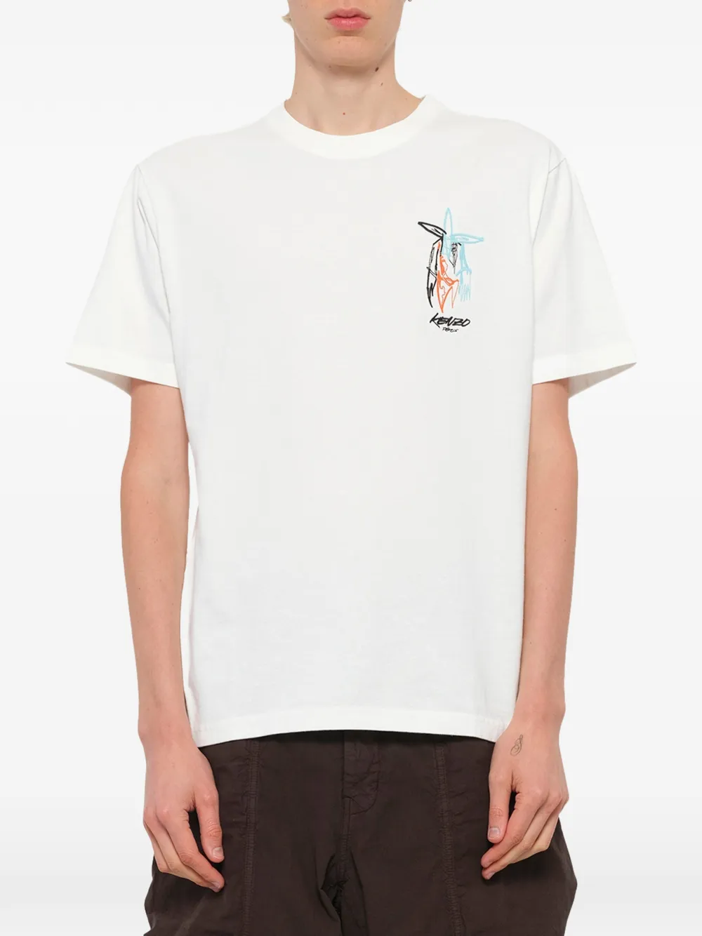 Kenzo x Futura 2000 T-shirt met grafische print Wit