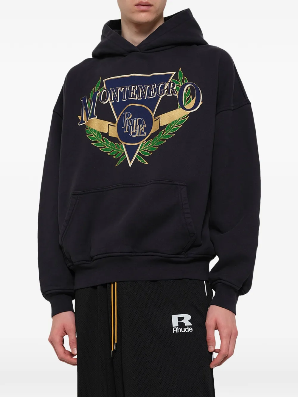 RHUDE Montenegro hoodie met grafische print Blauw