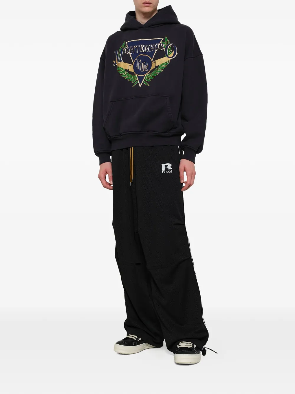 RHUDE Montenegro hoodie met grafische print Blauw