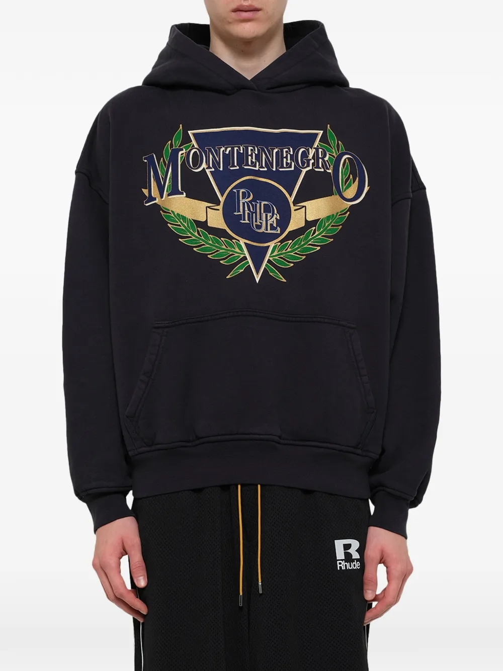 RHUDE Montenegro hoodie met grafische print Blauw