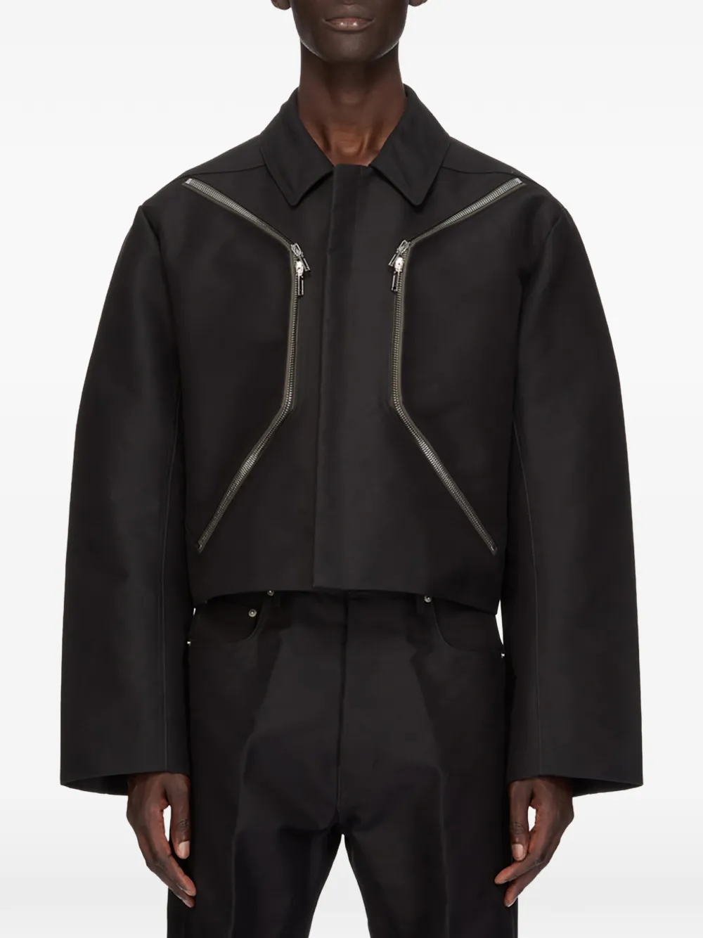 Rick Owens Heizer jack met rits Zwart