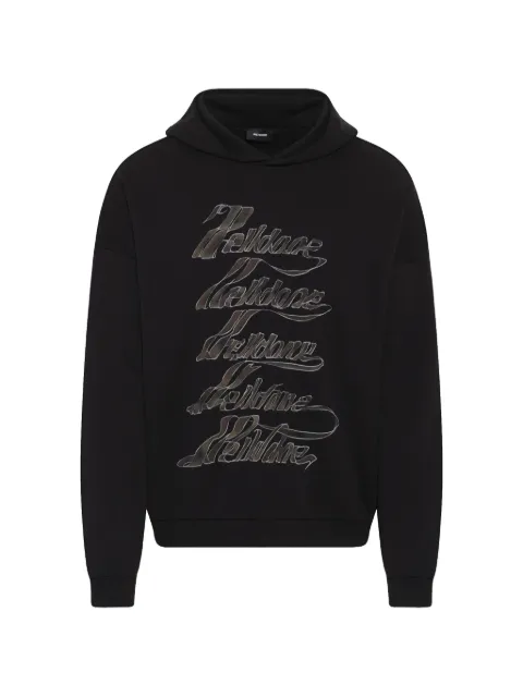 We11done ribbon-logo hoodie