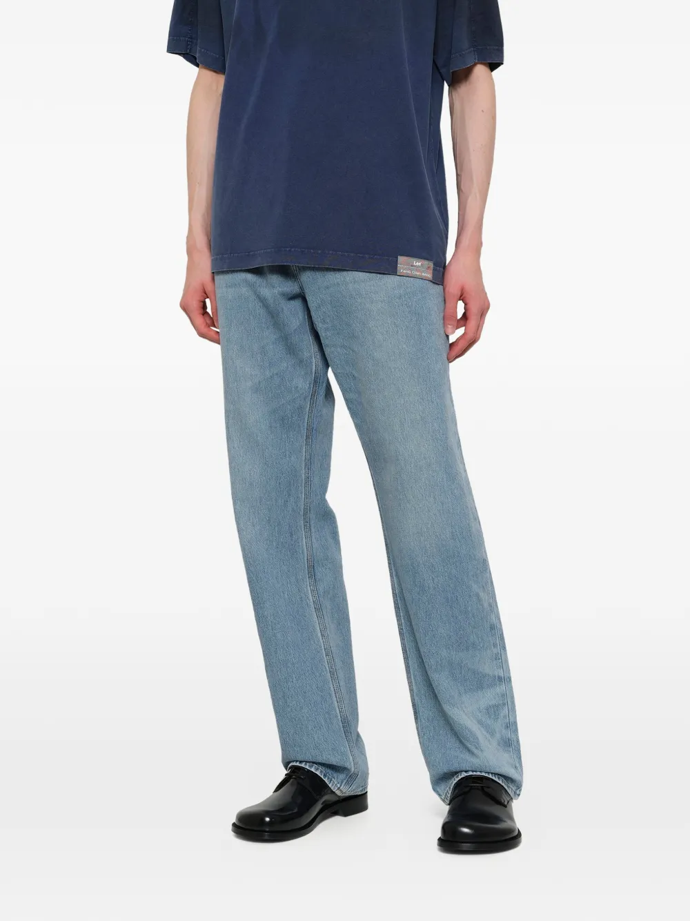 Feng Chen Wang x Lee straight jeans Blauw