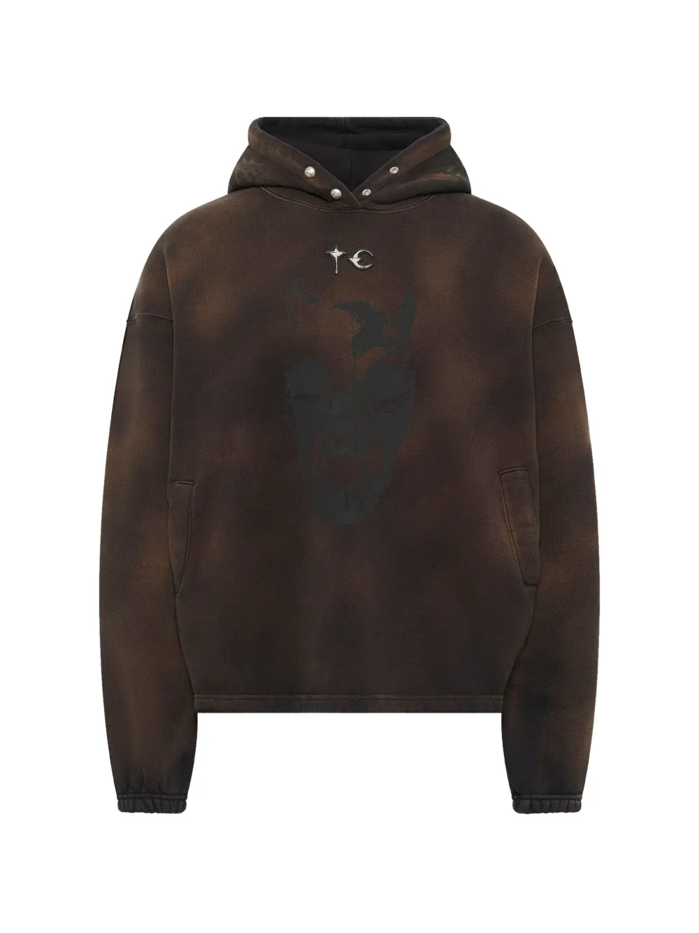 THUG CLUB TC Riding Skull hoodie - Brown