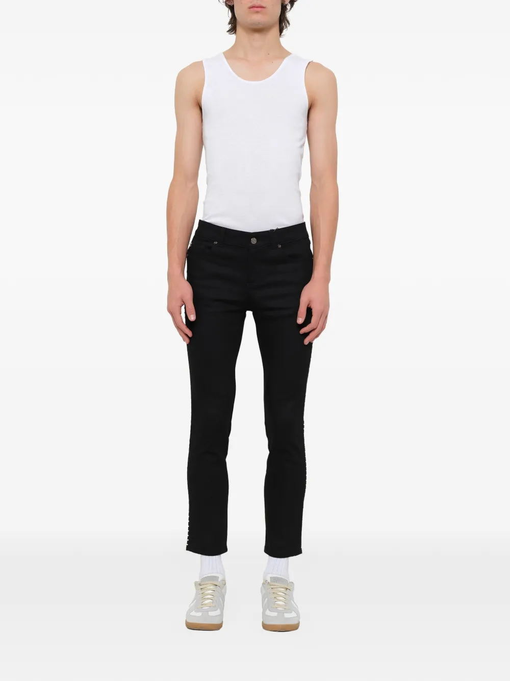 Alexander McQueen Broek verfraaid met studs Zwart