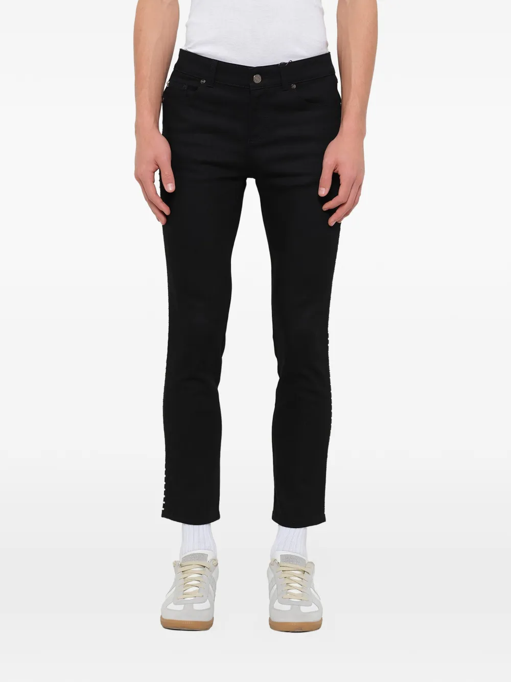 Alexander McQueen studded-trim jeans - Schwarz