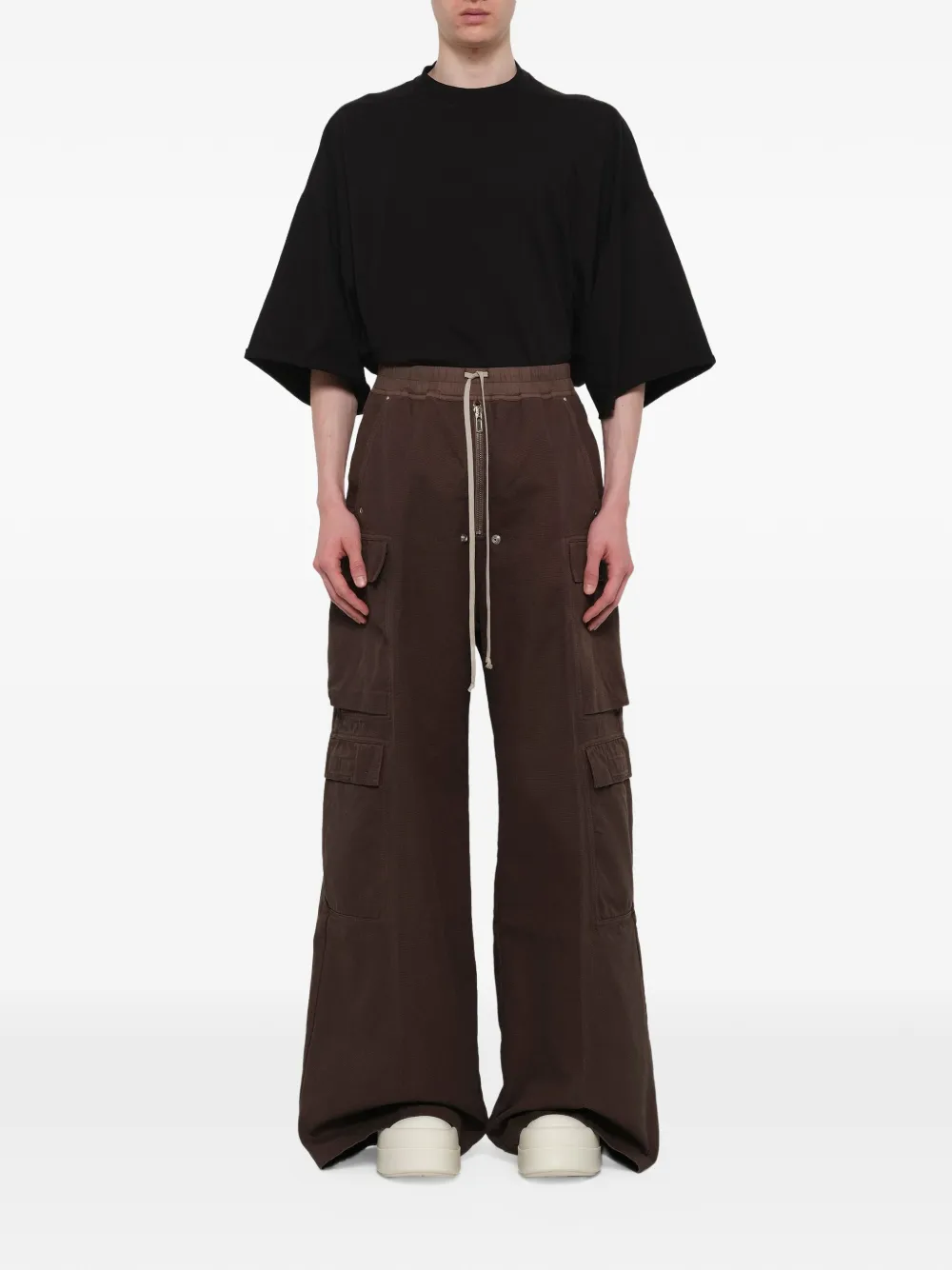 Rick Owens DRKSHDW Double Cargo Jumbo Belas jeans met wijde pijpen Bruin