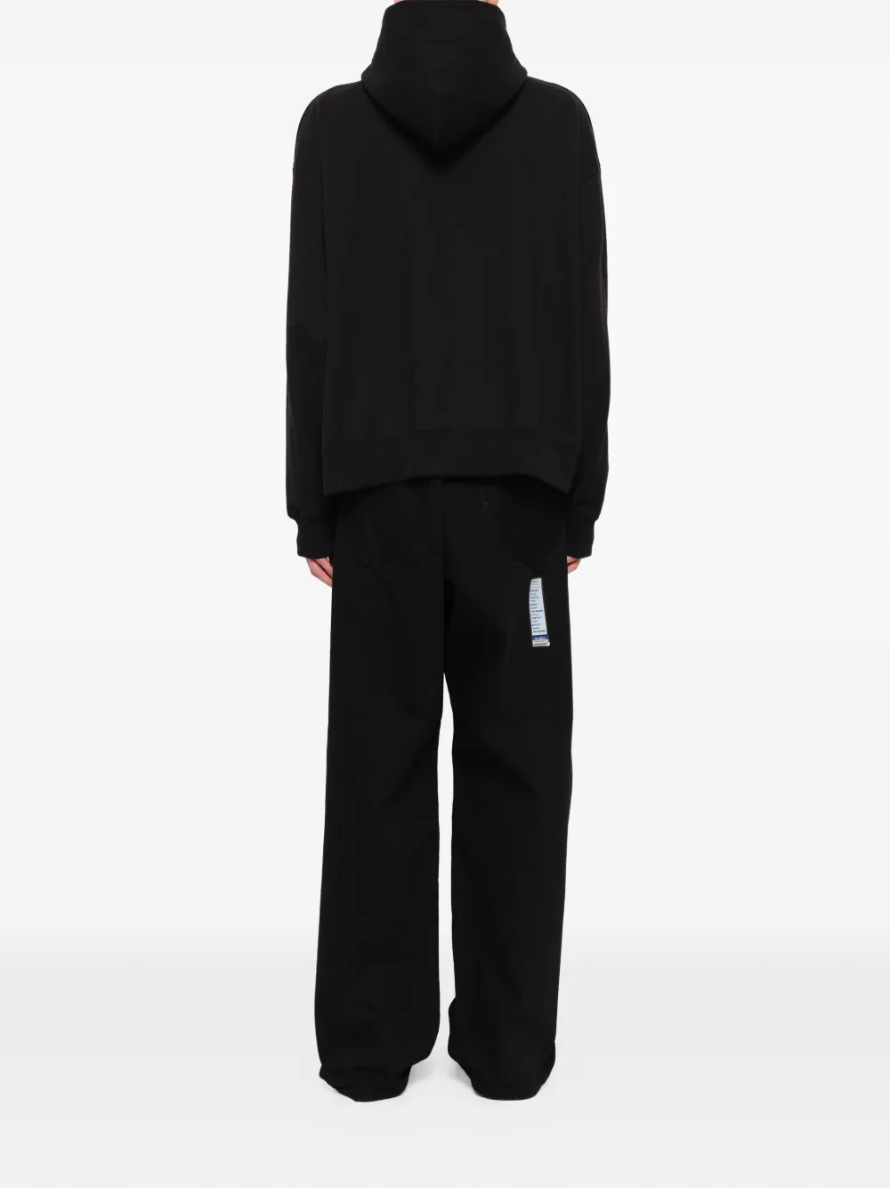 Maison MIHARA YASUHIRO Instrumental hoodie met logopatch Zwart