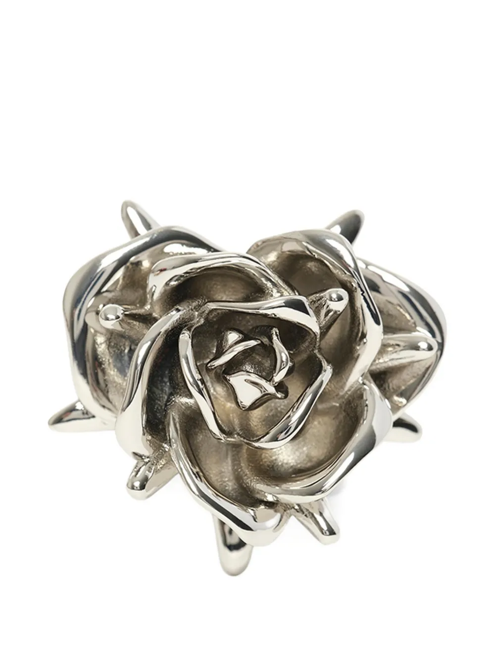 We11done spiky rose ring - Argento