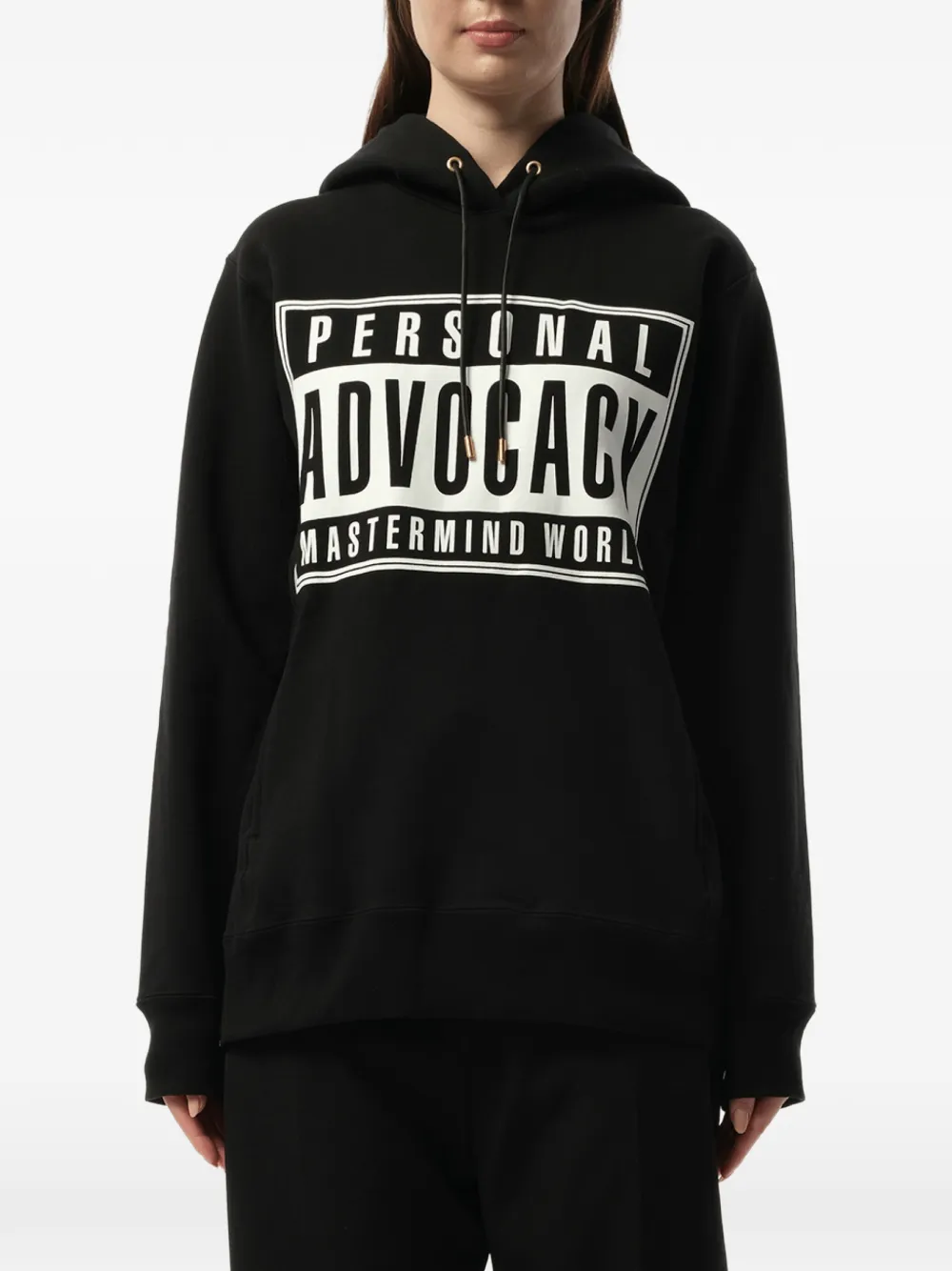 Mastermind Japan logo-print drawstring hoodie - Schwarz