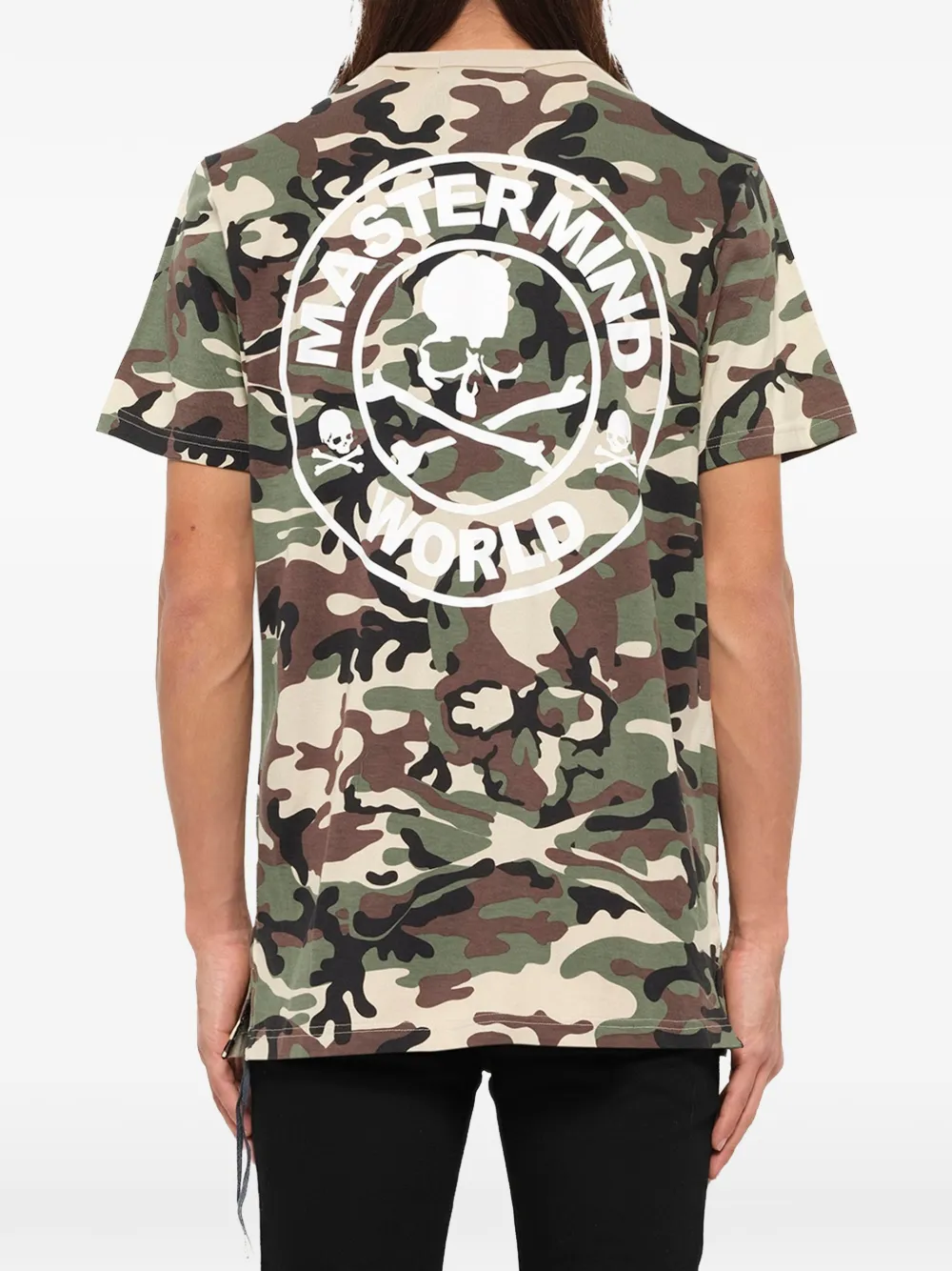 Mastermind Japan logo-print camouflage-pattern T-shirt Groen