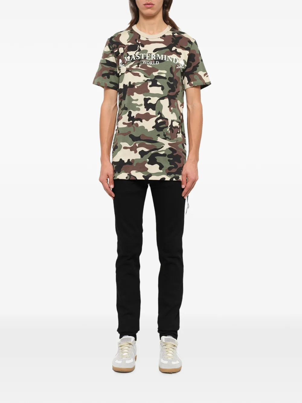 Mastermind Japan logo-print camouflage-pattern T-shirt Groen