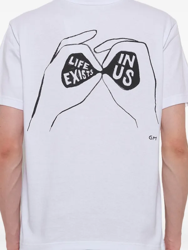 Sacai x Geoff Mcfetridge Embroidered T-shirt | White | FARFETCH MY