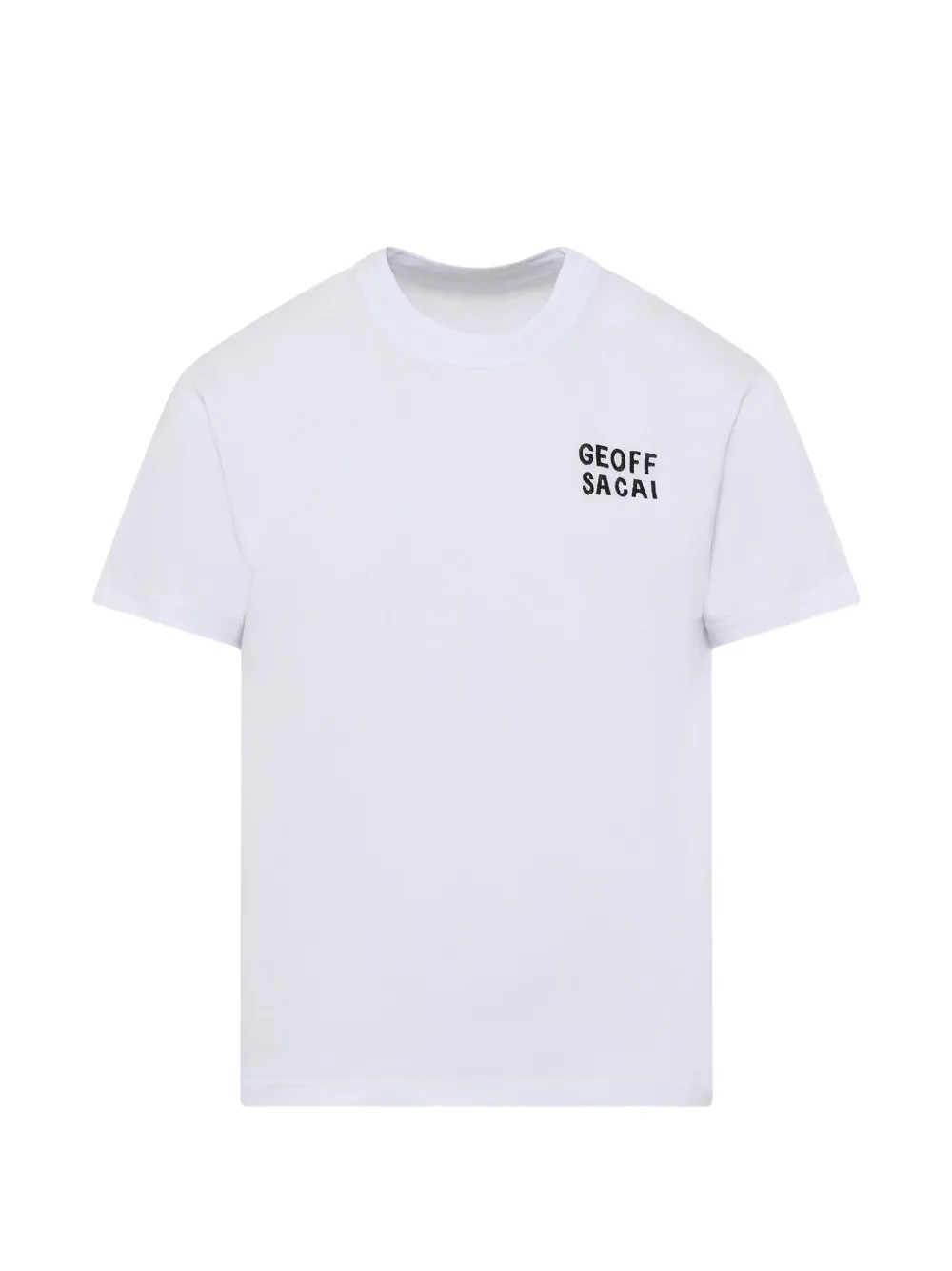 sacai x Geoff Mcfetridge embroidered T-shirt - Weiß