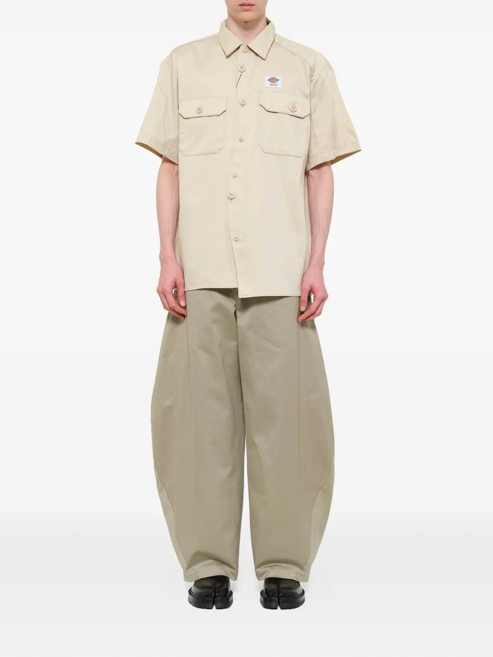 Undercover Asymmetrisch overhemd met gewelfde sluiting Beige