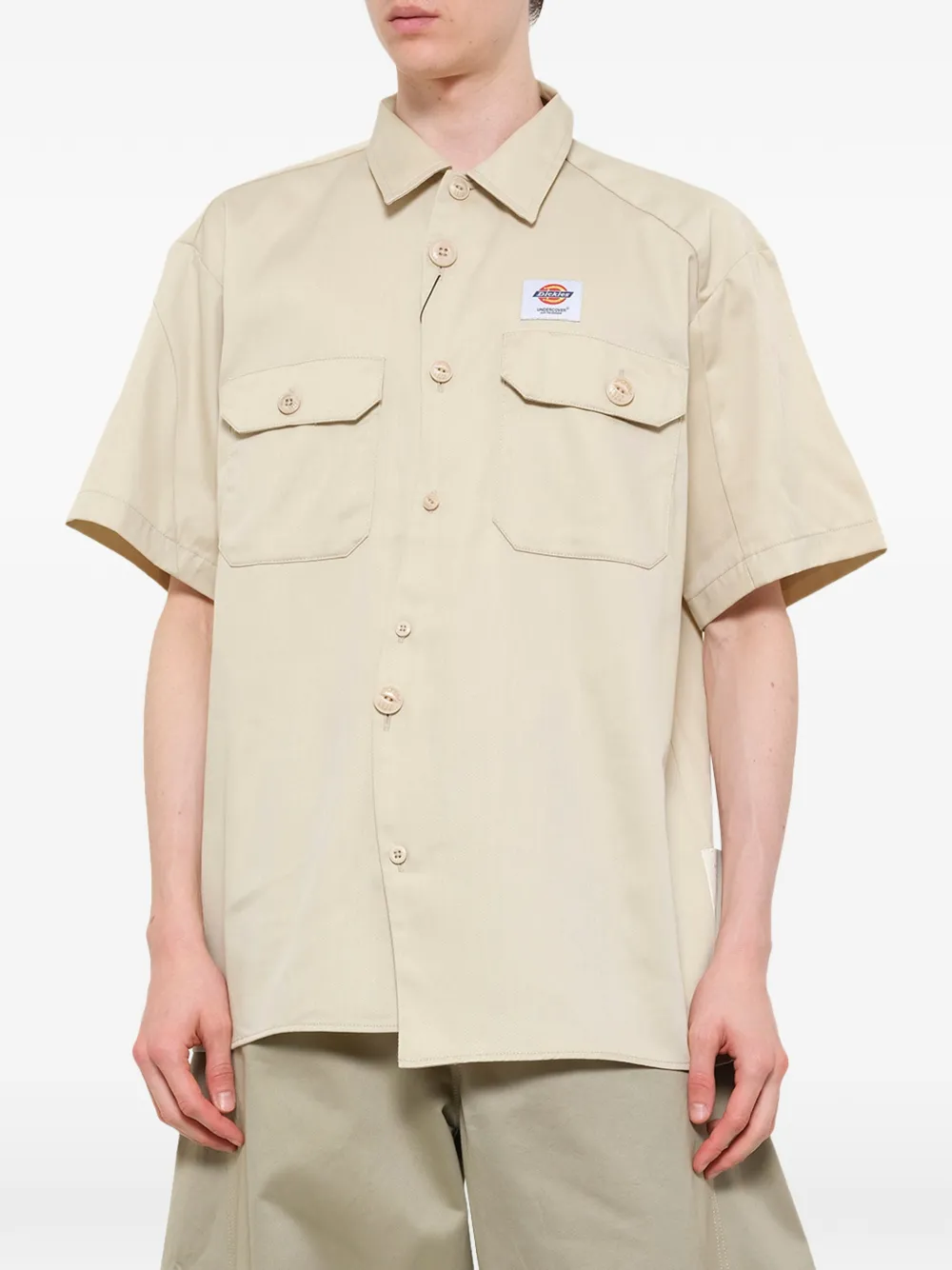 Undercover Asymmetrisch overhemd met gewelfde sluiting Beige