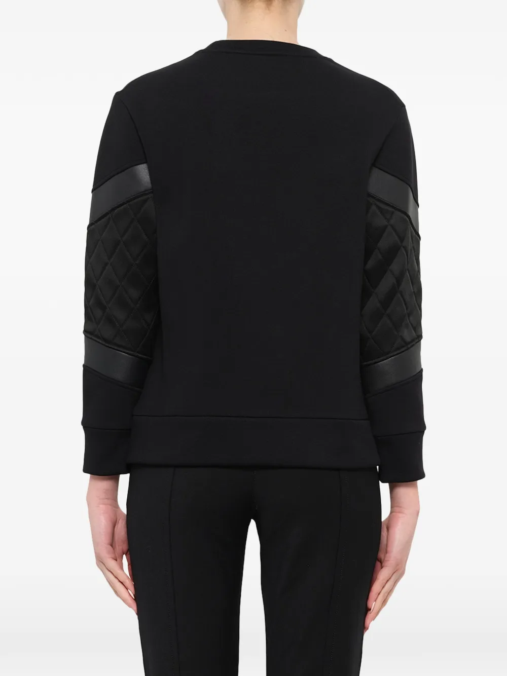 Neil Barrett Gewatteerde sweater met vlakken Zwart