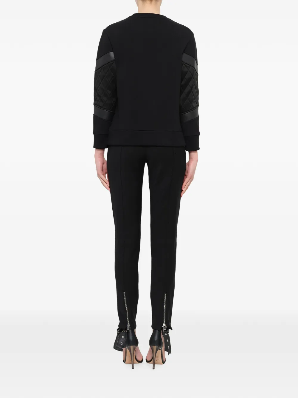 Neil Barrett Gewatteerde sweater met vlakken Zwart