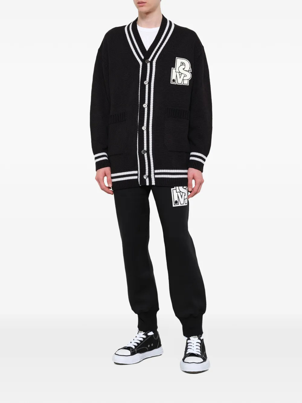Dover Street Market Oversized vest met logopatch Zwart