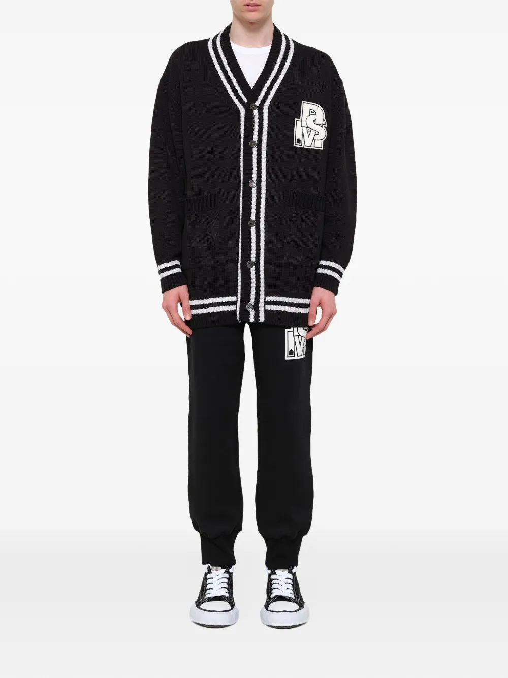 Dover Street Market Oversized vest met logopatch Zwart