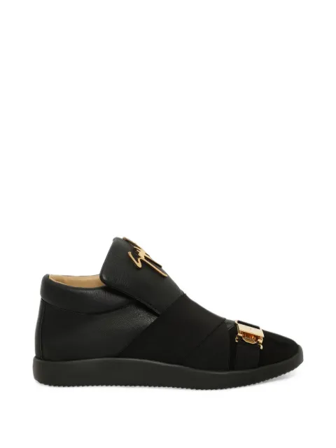 Giuseppe Zanotti Camoscio logo-plaque buckled sneakers