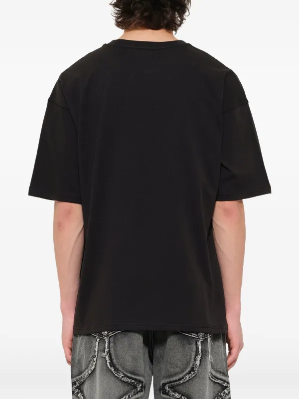 THUG CLUB Rock graphic-print Oversized T-shirt | Black | FARFETCH