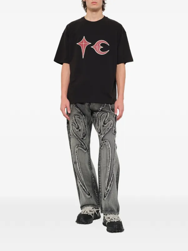 THUG CLUB Rock graphic-print Oversized T-shirt | Black | FARFETCH