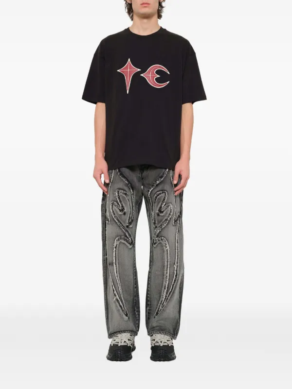 THUG CLUB Rock graphic-print Oversized T-shirt | Black | FARFETCH