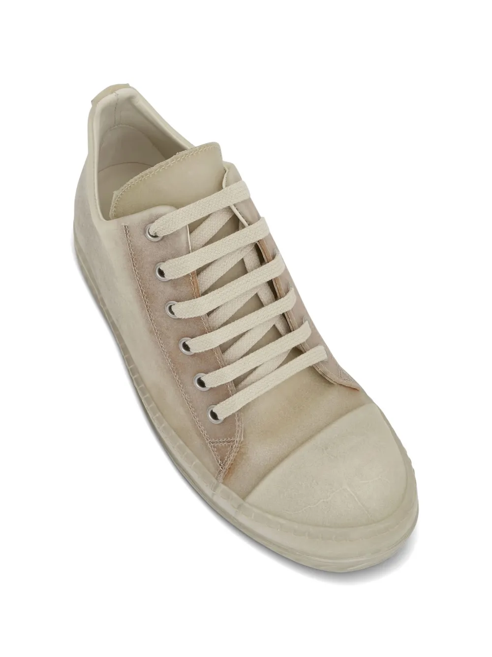Rick Owens distressed-finish sneakers Beige