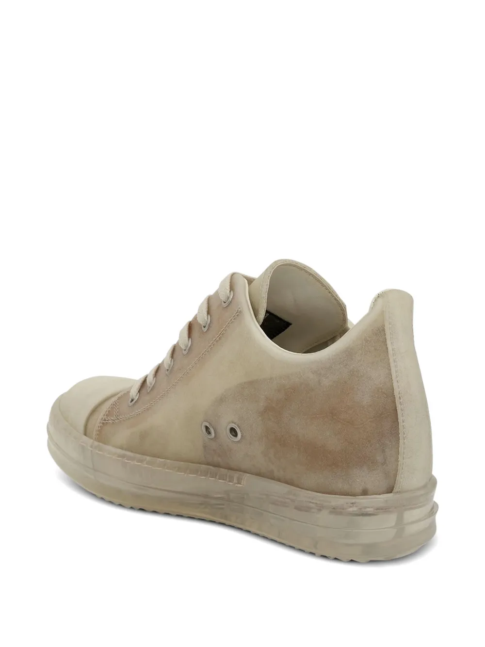 Rick Owens distressed-finish sneakers Beige