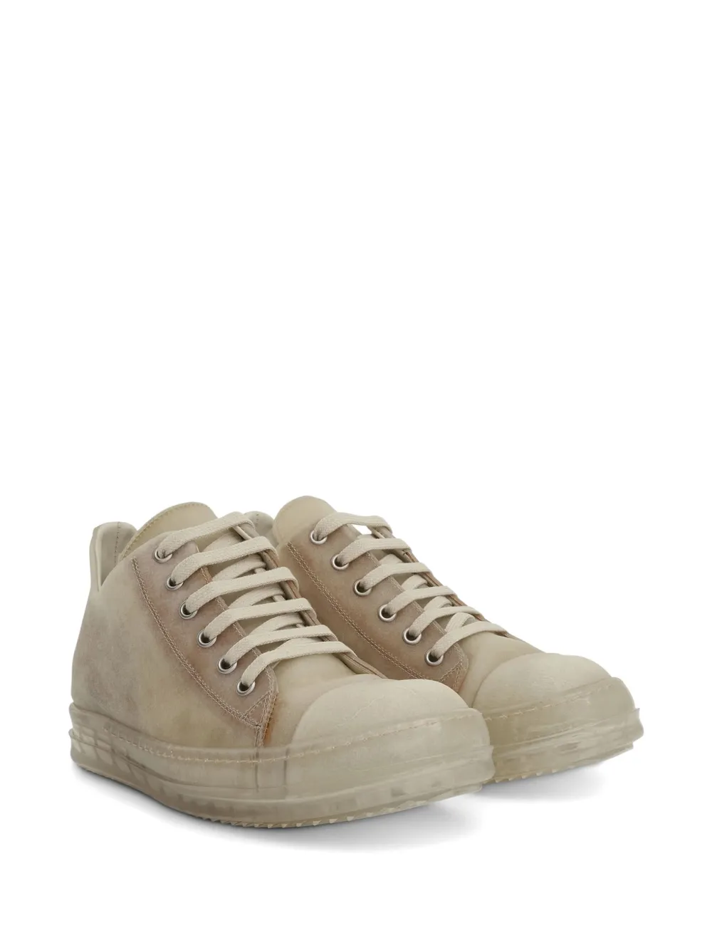 Rick Owens distressed-finish sneakers Beige