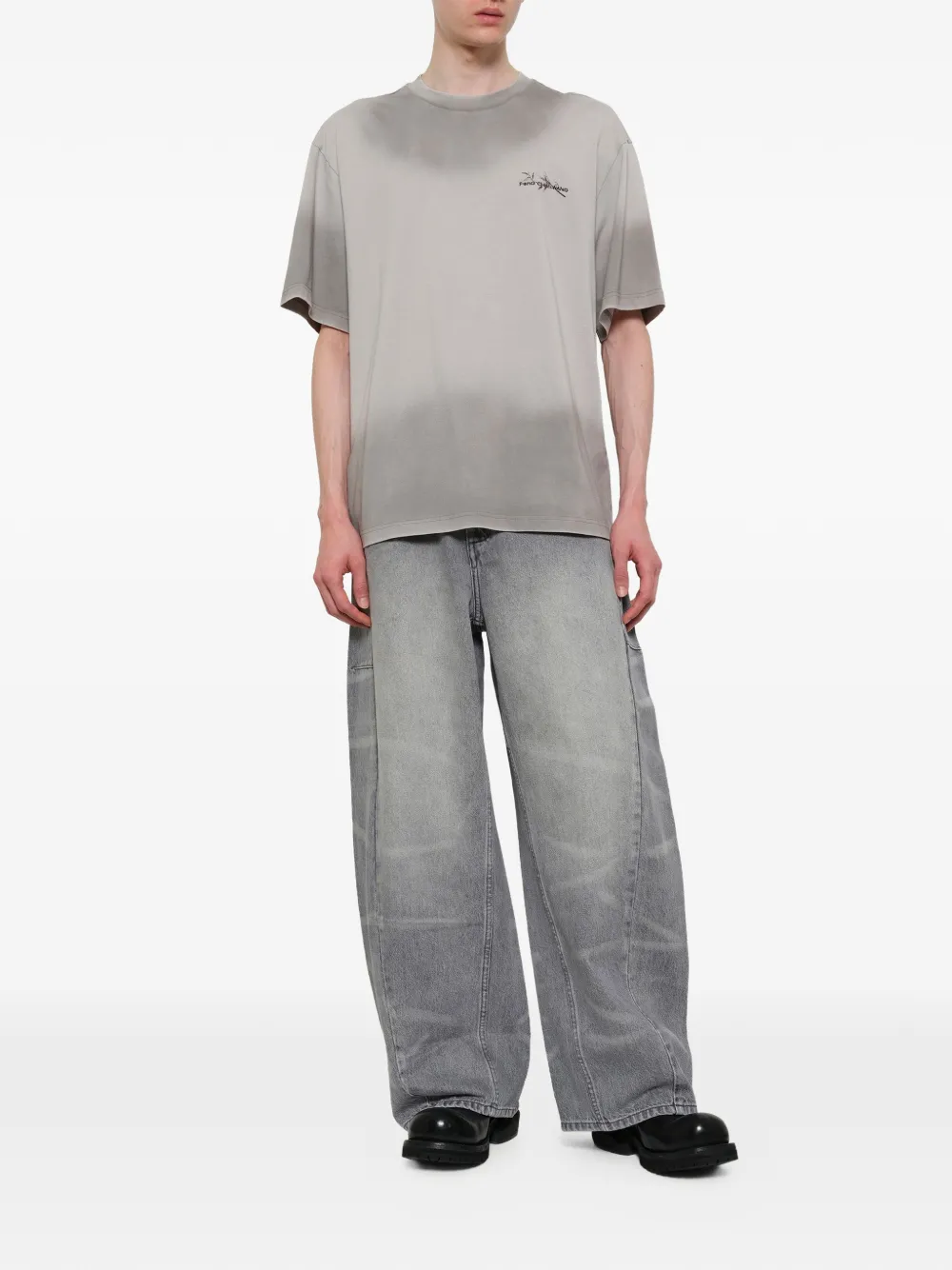 Feng Chen Wang T-shirt met logo Grijs
