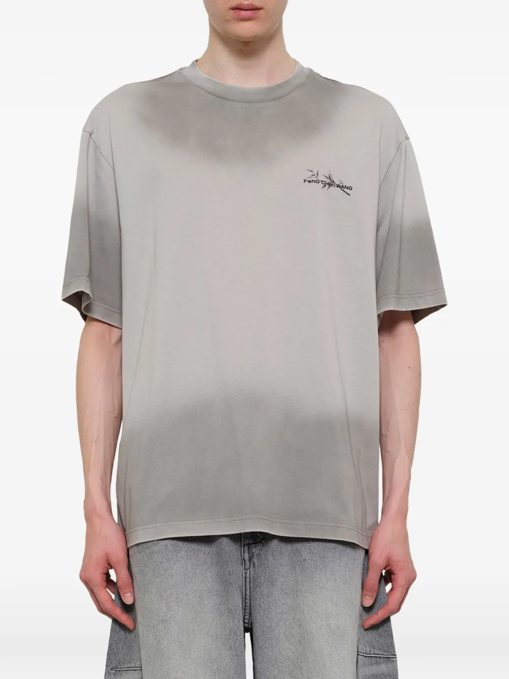 Feng Chen Wang T-shirt met logo Grijs