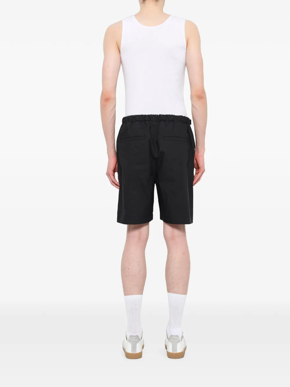 Juun.J Cargo shorts met ceintuur Zwart
