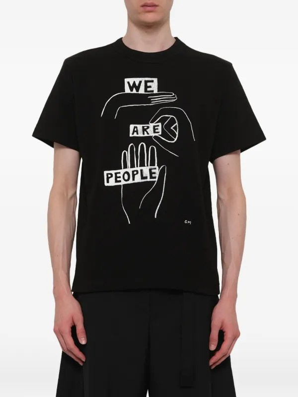 トップス sacai by Geoff Mcfetridge Print TEE Sacai x Geoff McFetridge graphic-print T-shirt | Black | FARFETCH GE