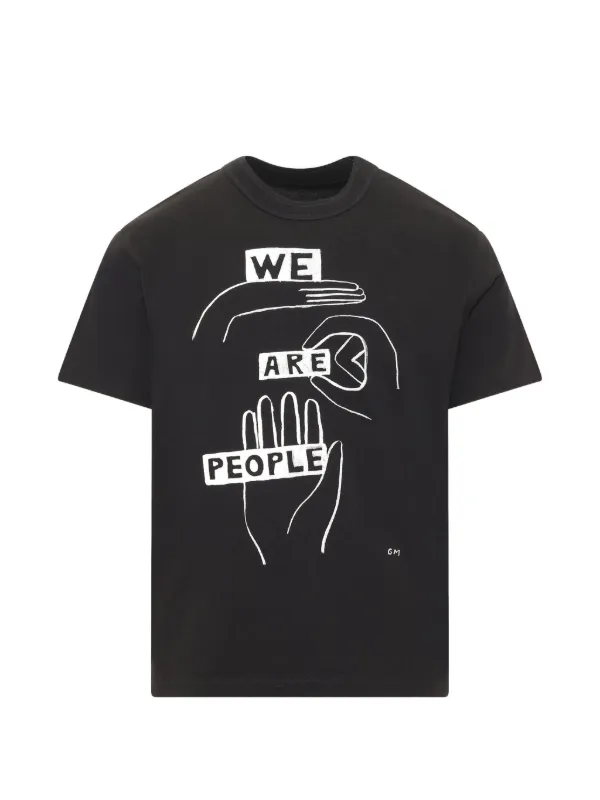 sacai geoff Geoff McFetridge Tシャツ Sacai x Geoff McFetridge グラフィック Tシャツ | ブラック | FARFETCH JP
