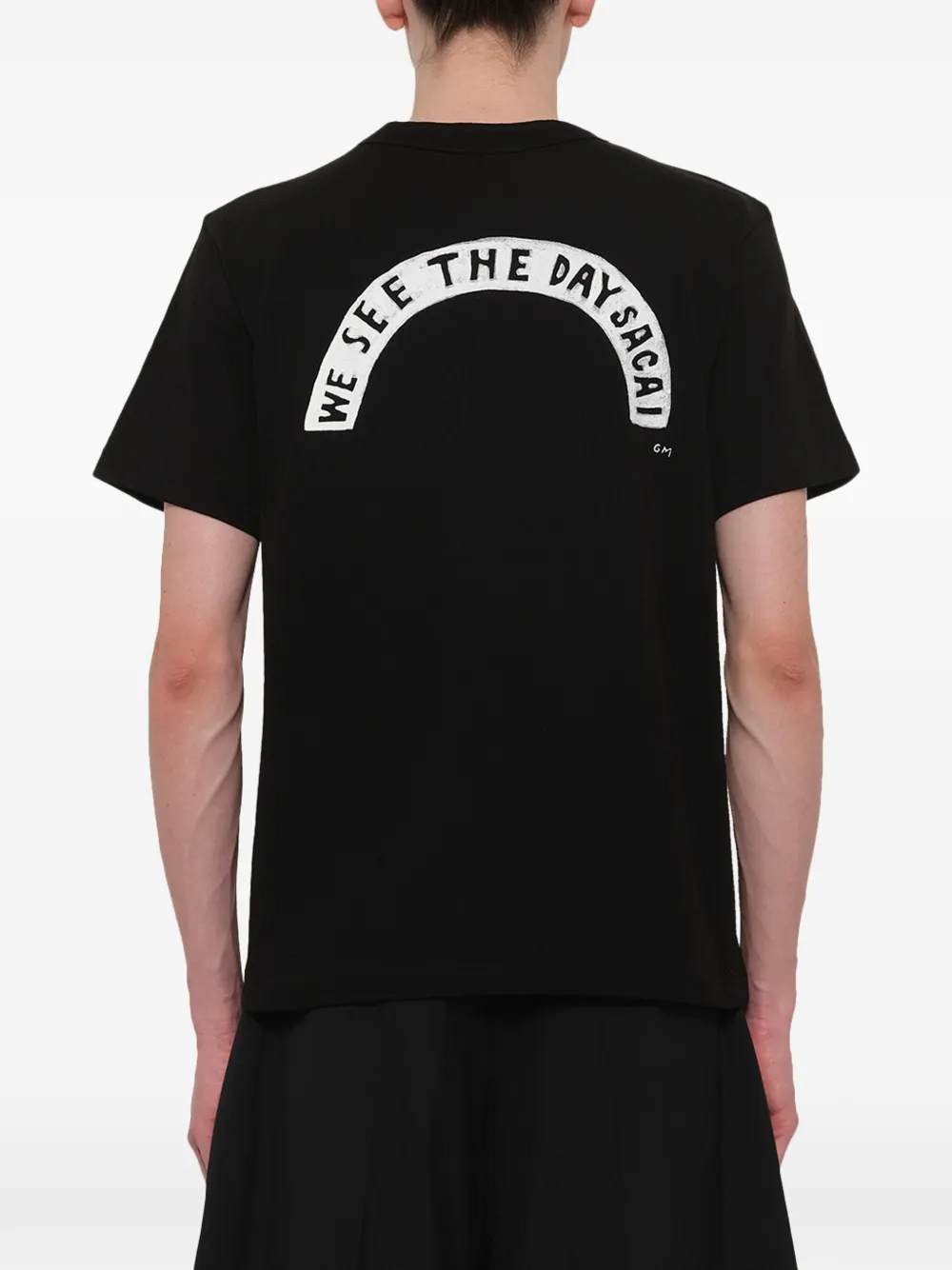 Sacai x Geoff McFetridge graphic-print T-shirt | Black | FARFETCH NO