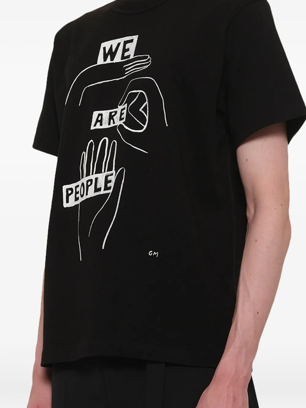 Sacai x Geoff McFetridge graphic-print T-shirt | Black | FARFETCH