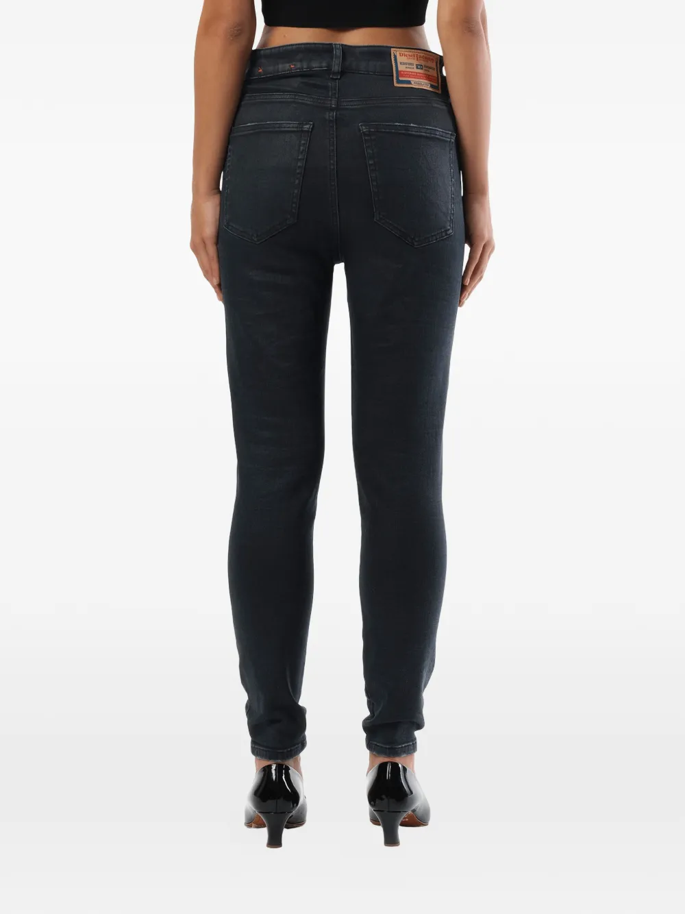 Diesel High-waist jeans Zwart