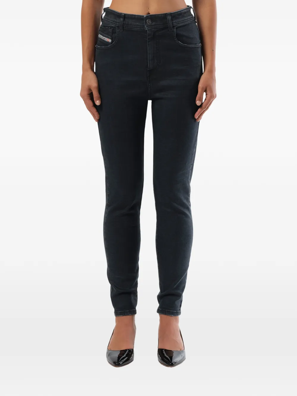 Diesel High-waist jeans Zwart