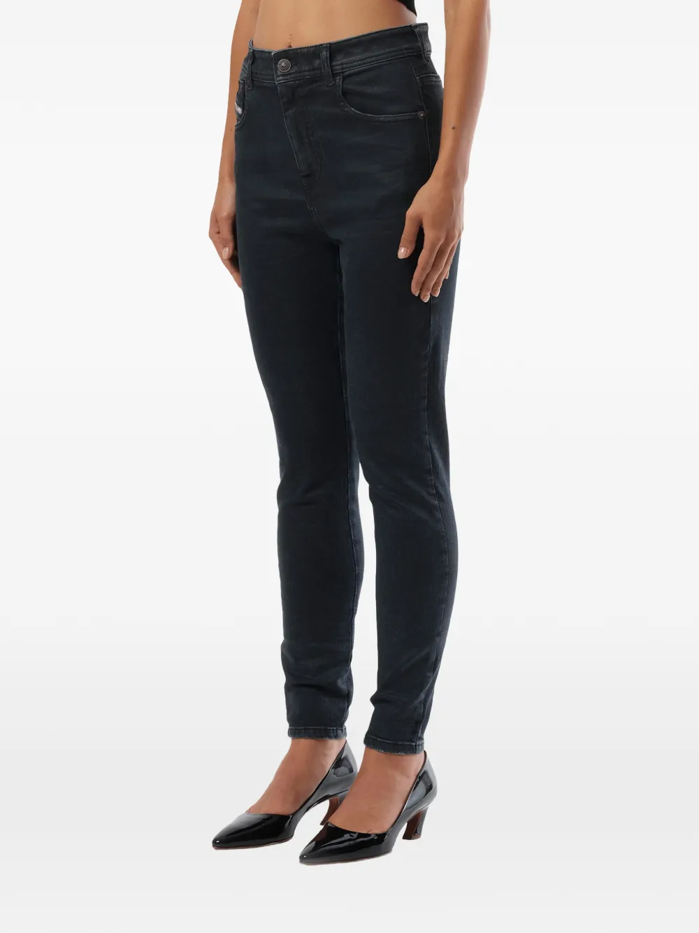 Diesel High-waist jeans Zwart