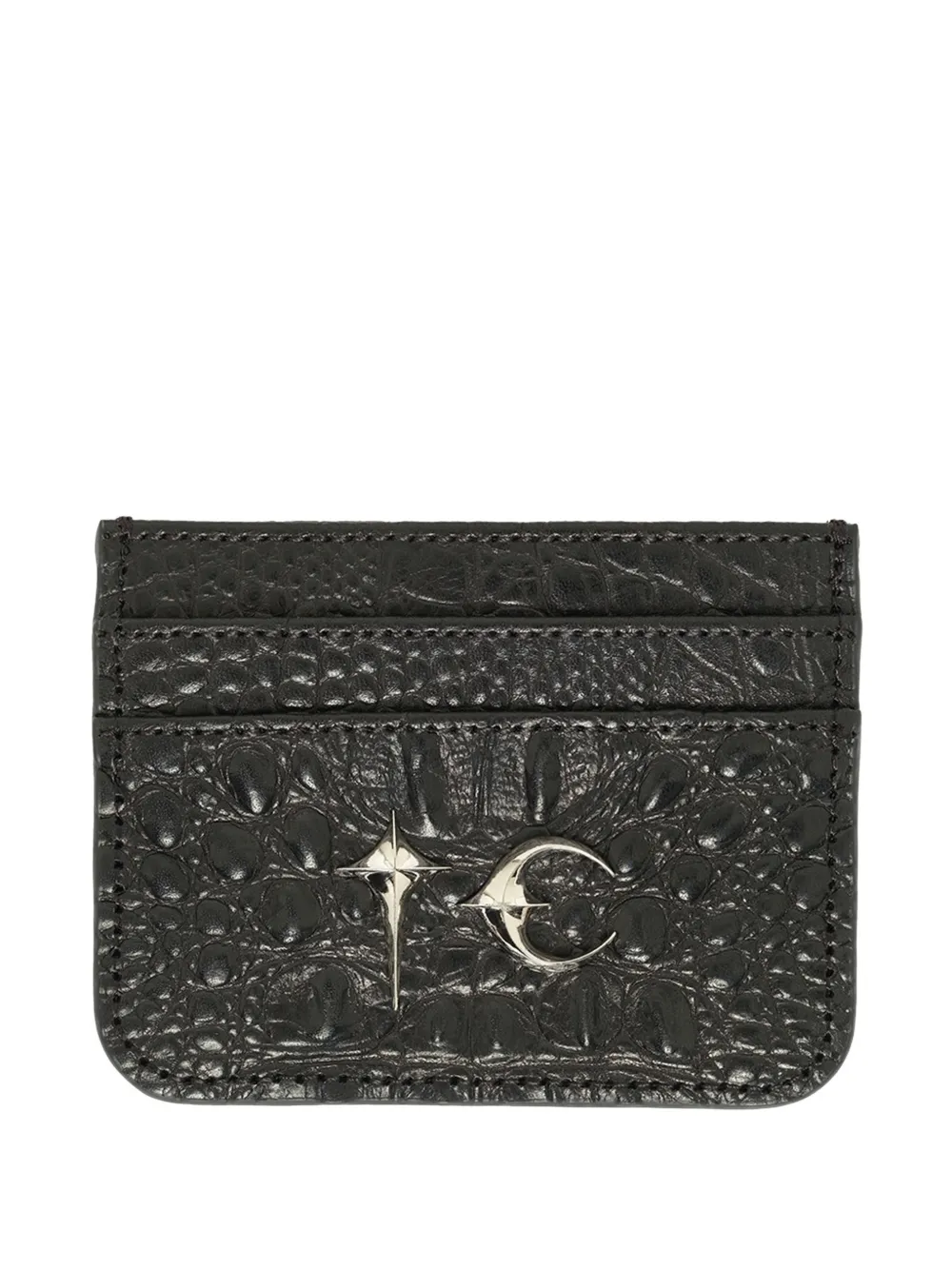 THUG CLUB Crocodile card holder - Schwarz