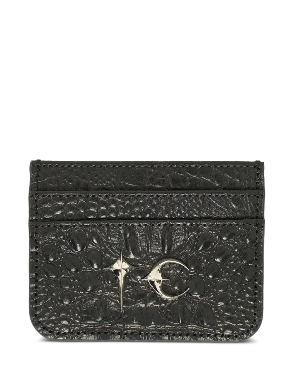 THUG CLUB Crocodile card holder - Nero