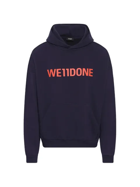 We11done logo-print hoodie