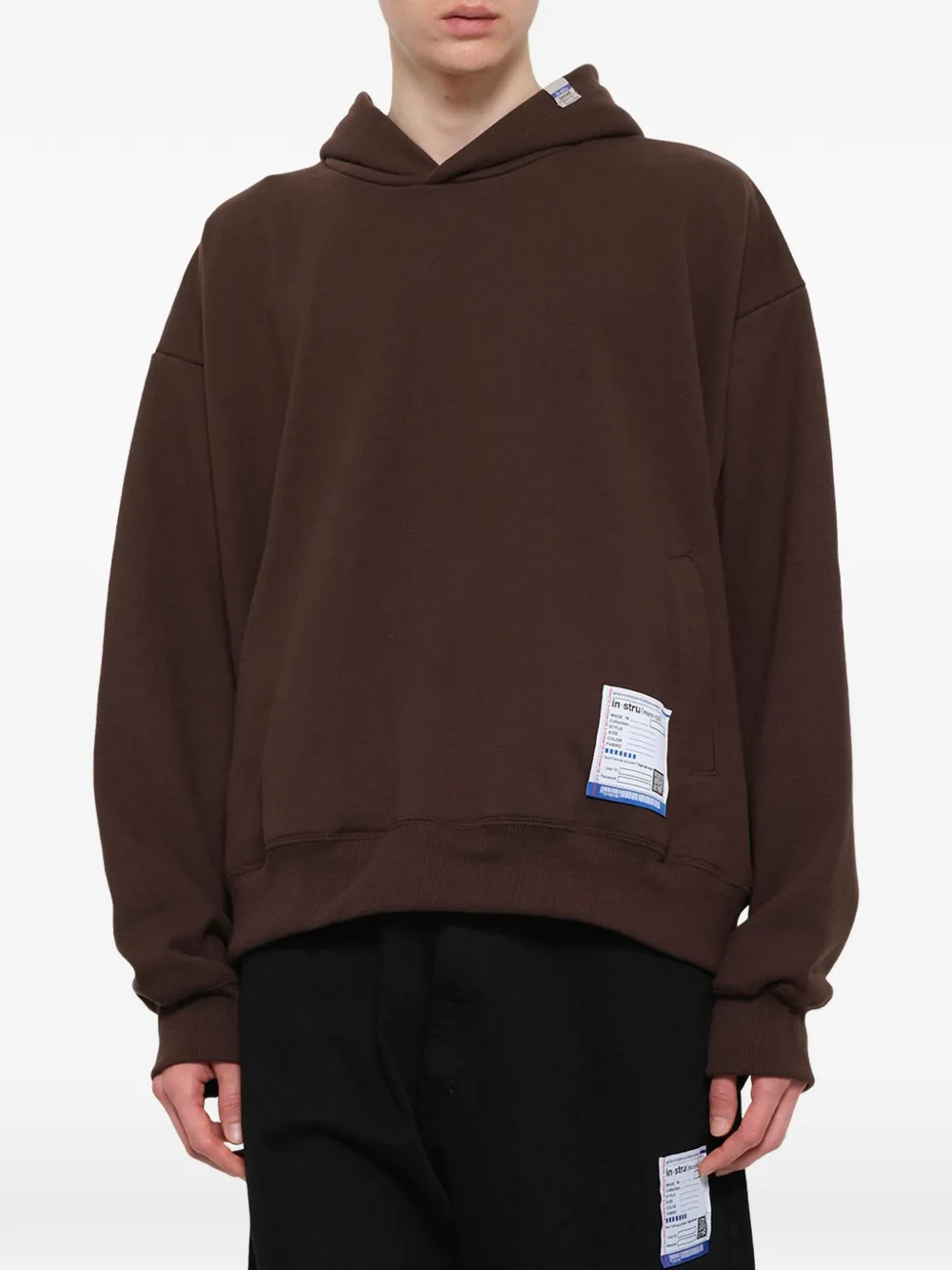 Maison MIHARA YASUHIRO Instrumental hoodie met logopatch Bruin