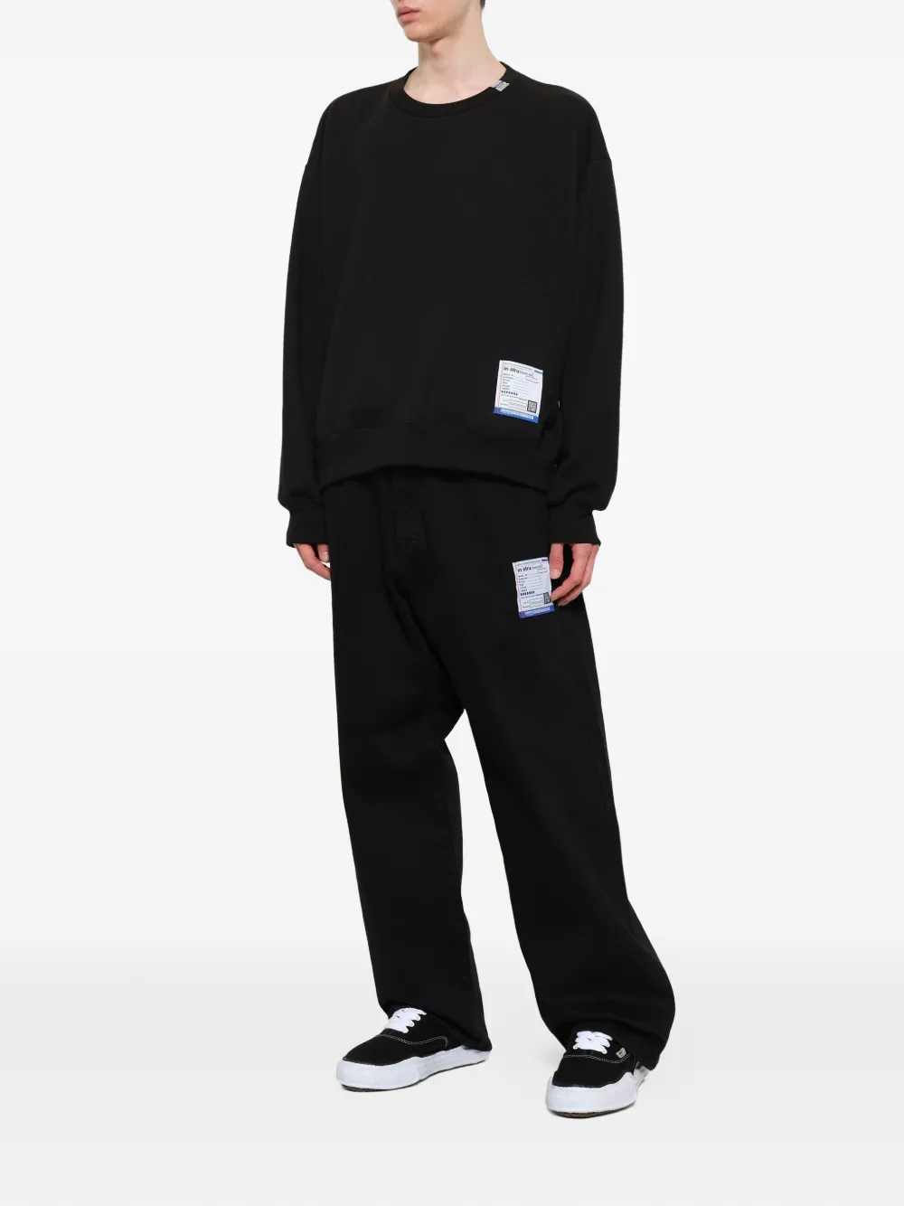 Maison MIHARA YASUHIRO Instrumental trui met logopatch Zwart