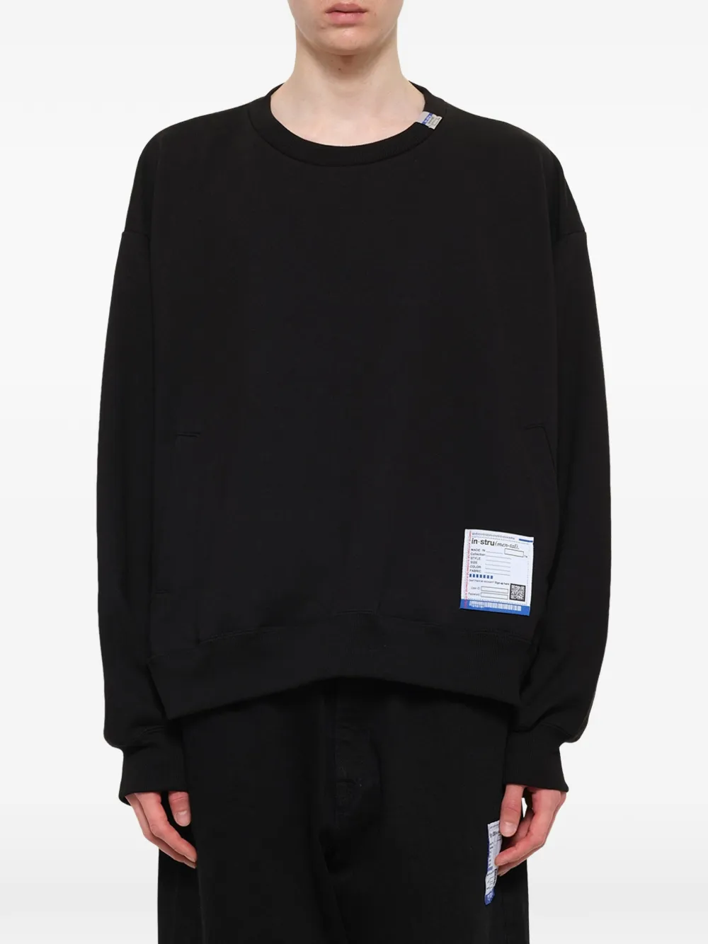 Maison MIHARA YASUHIRO Instrumental trui met logopatch Zwart